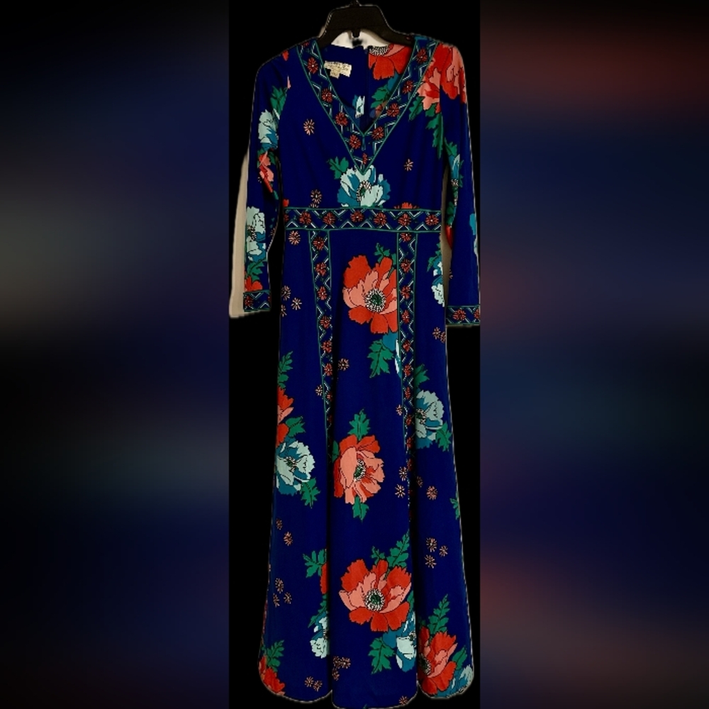 Vintage Bernie Bee Floral Maxi Dress